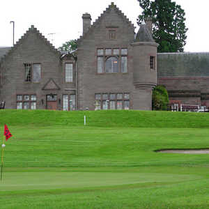 The Murrayshall Course at Murrayshall Golf Club - 18th Green and Hotel