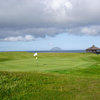 A view from the 9th green looking back down the fairway.