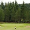 A view of green #13 flanked by bunkers at Elgin Golf Club