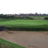 The 17th green at Prestwick Golf Club can't be seen from the fairway due to a large dune.  ( Photo by Brandon Tucker )